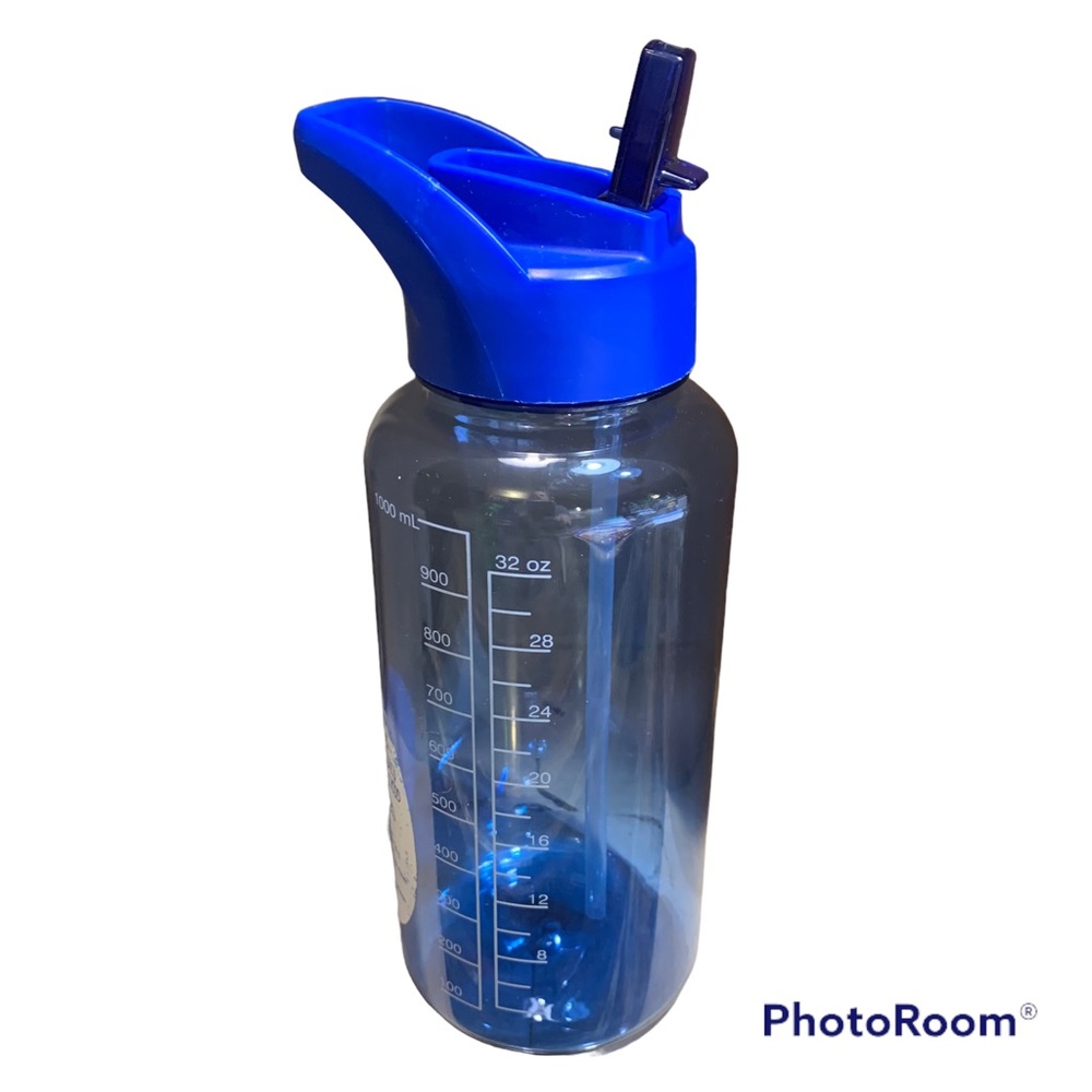 🔥4/$25🔥Wide mouth blue water bottle with straw